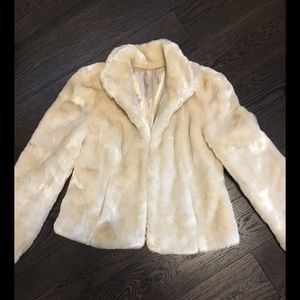 Ivory/Off White Faux Fur Coat